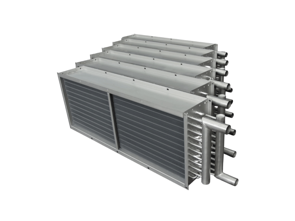 Air heaters using thermal oil