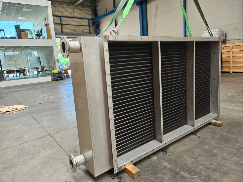 Exhaust air heat recovery unit, fully Aisi-316